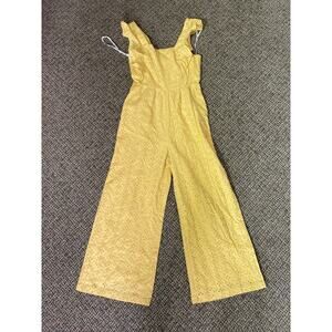 “MINKPINK" dark yellow sleeveless jumper Eyelet stitching Womens Size XS
